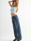 Slim Wide Leg Sweat Jean