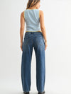 Slim Wide Leg Sweat Jean