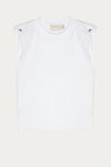 Muscle Tee With Shoulder Pleats