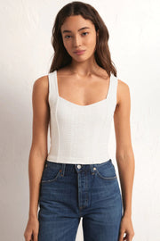 Zaria Knit Eyelet Top