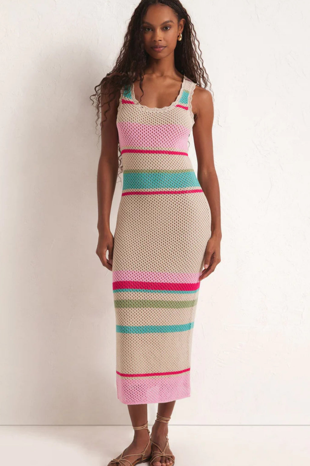 Ibiza Stripe Midi Dress