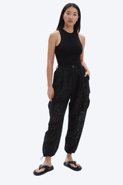 Loose Eyelet Cargo Pant