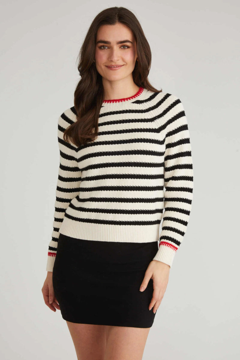 Marina Stripe Texture Pullover