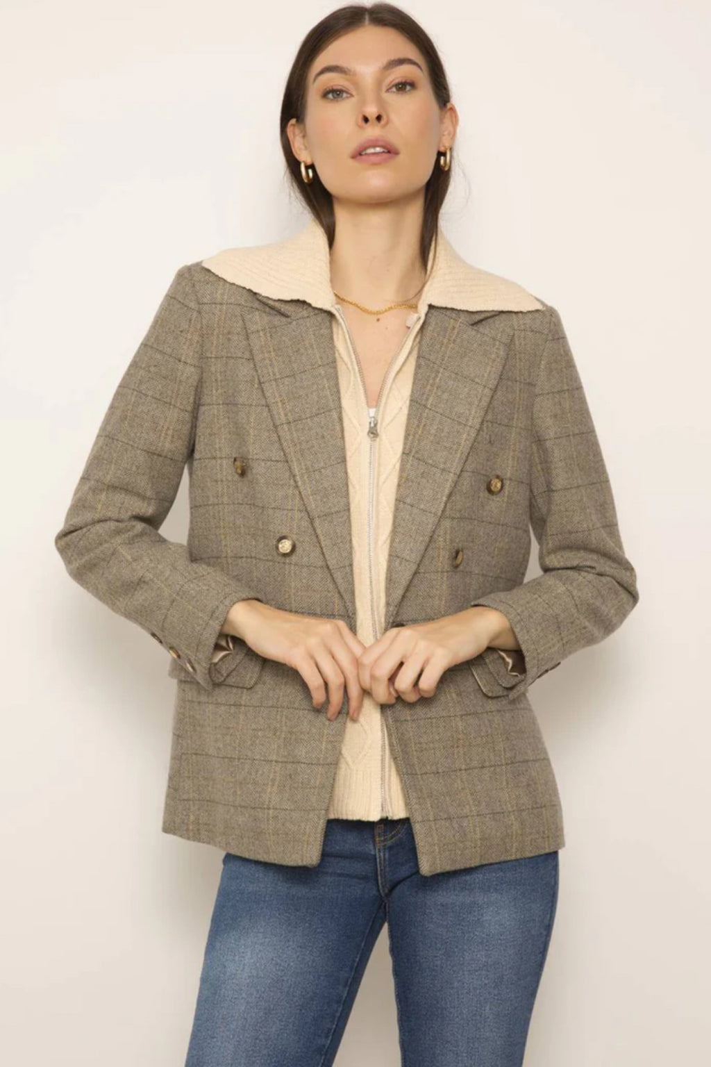 Barrett Plaid Blazer