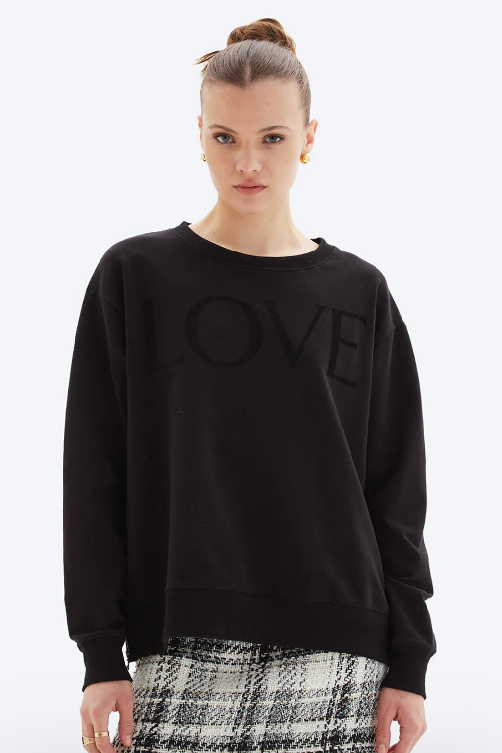 Love Crewneck Side Zip Sweatshirt