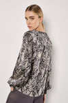 Snakeskin Smock Sleeve Blouse