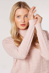 Scallop Mock Neck Pointelle Knit