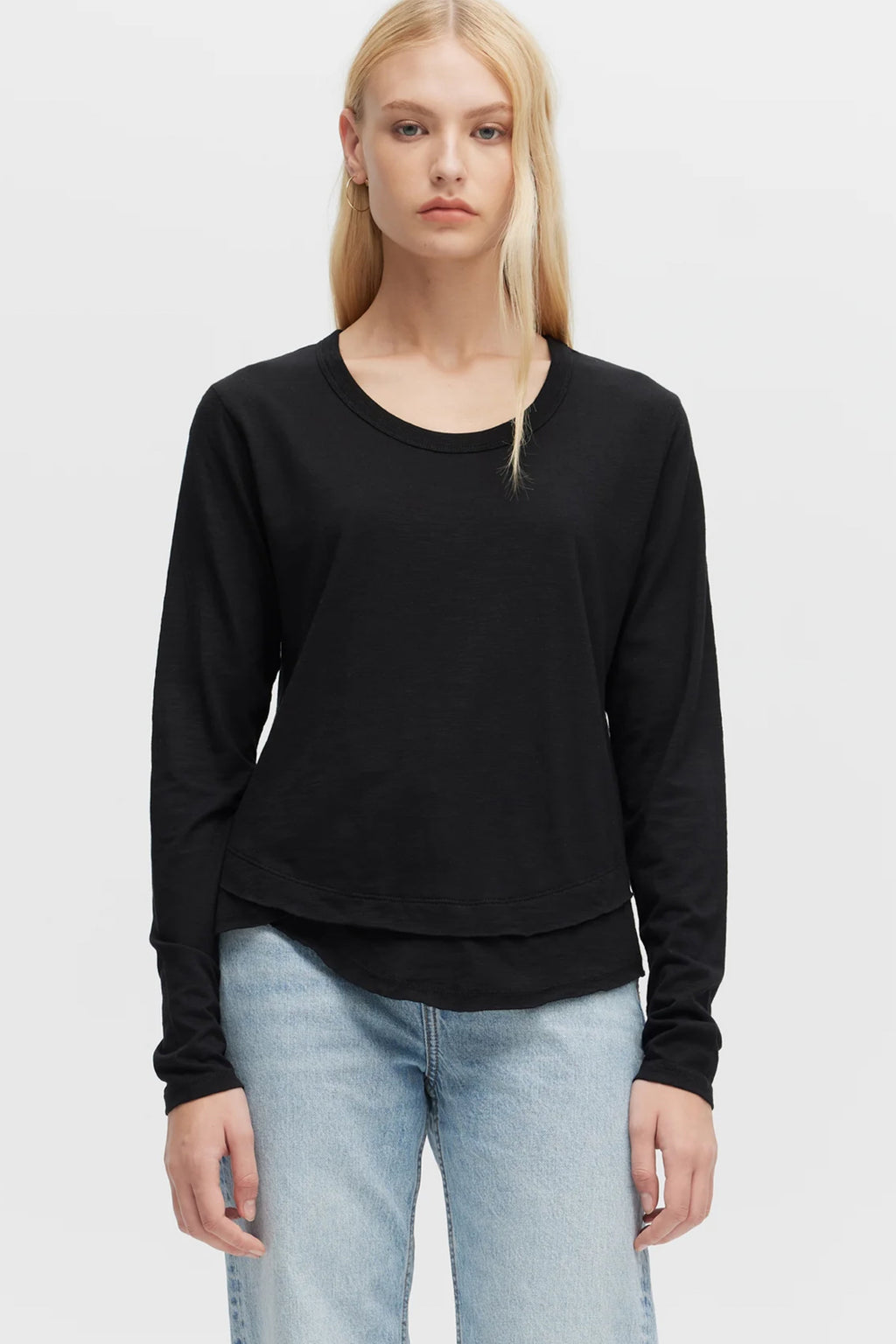 Ava Long Sleeve Mock Layer Tee