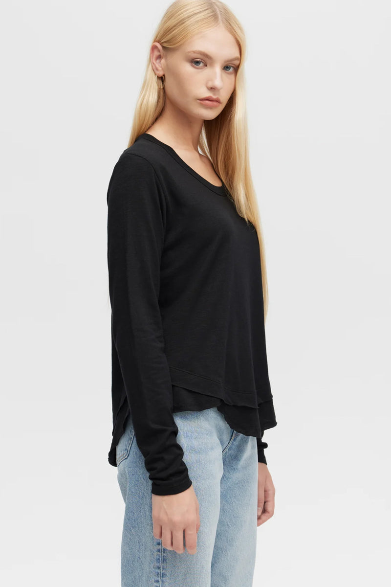 Ava Long Sleeve Mock Layer Tee