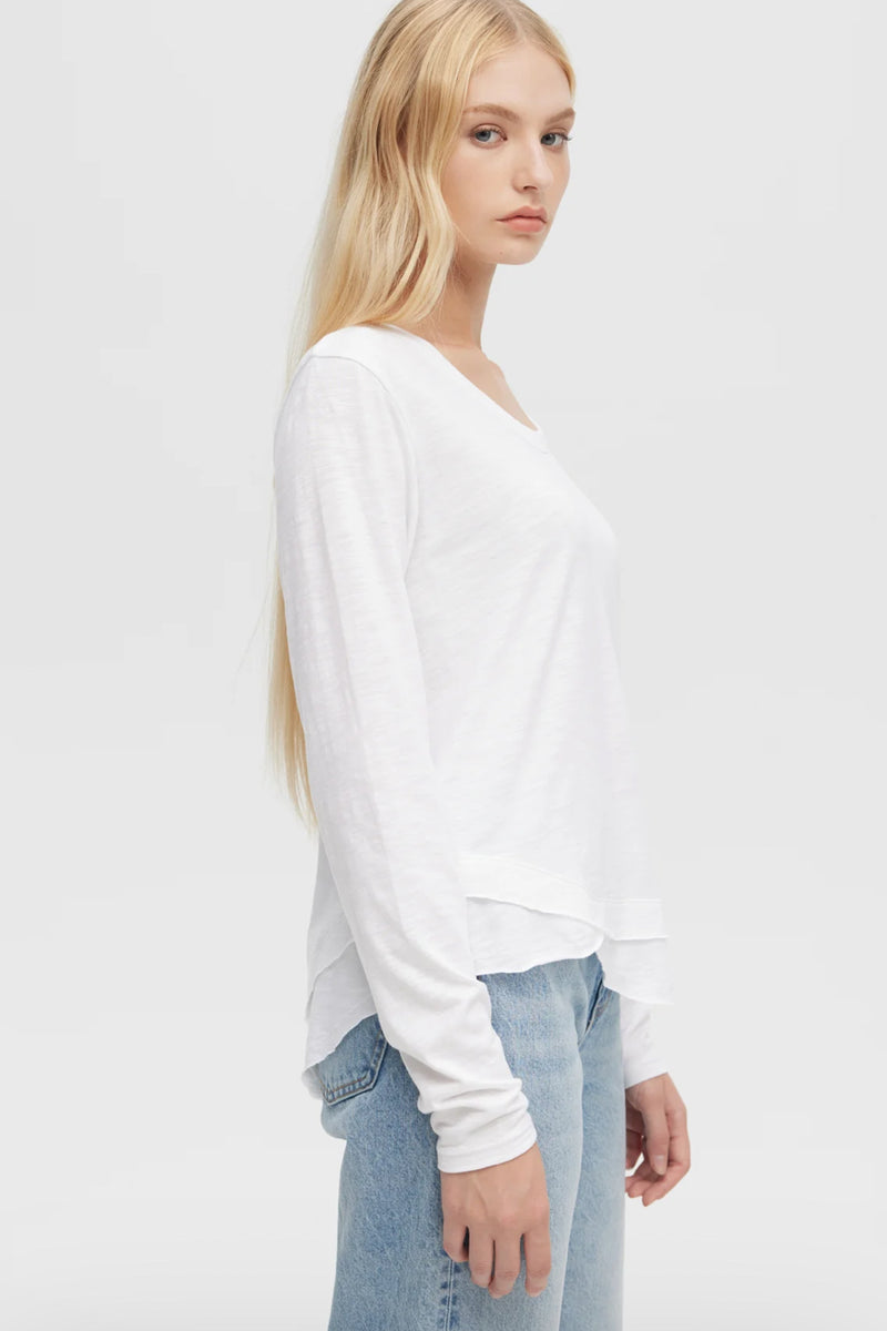 Ava Long Sleeve Mock Layer Tee