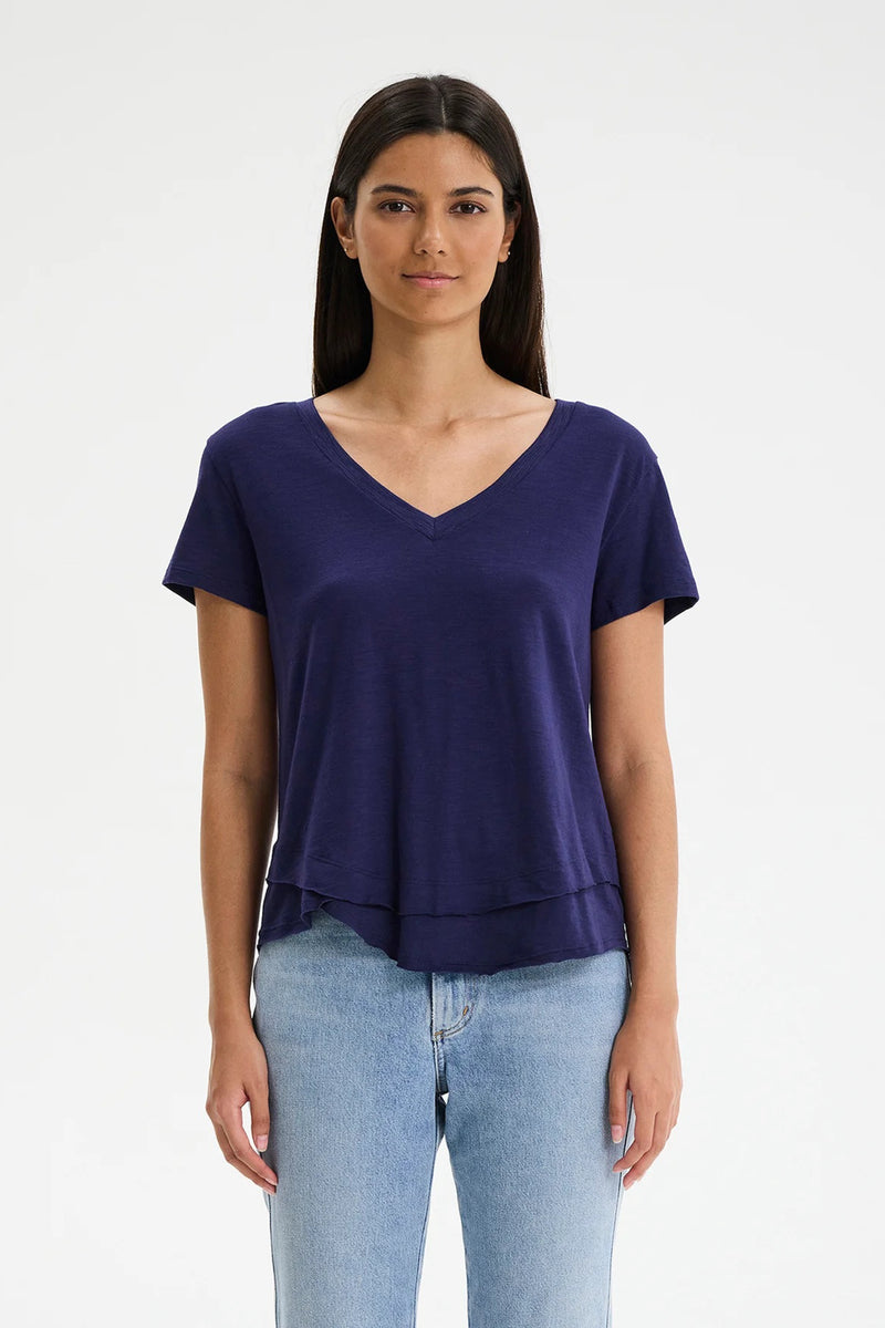 CHRLDR </br>Ava V-Neck Mock Layer Tee