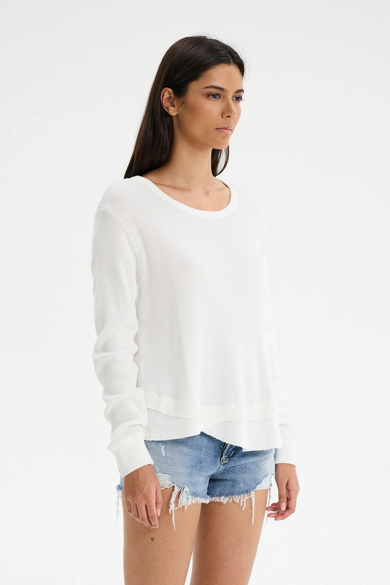 CHRLDR </br>Ava Mock Layer Waffle Sweatshirt
