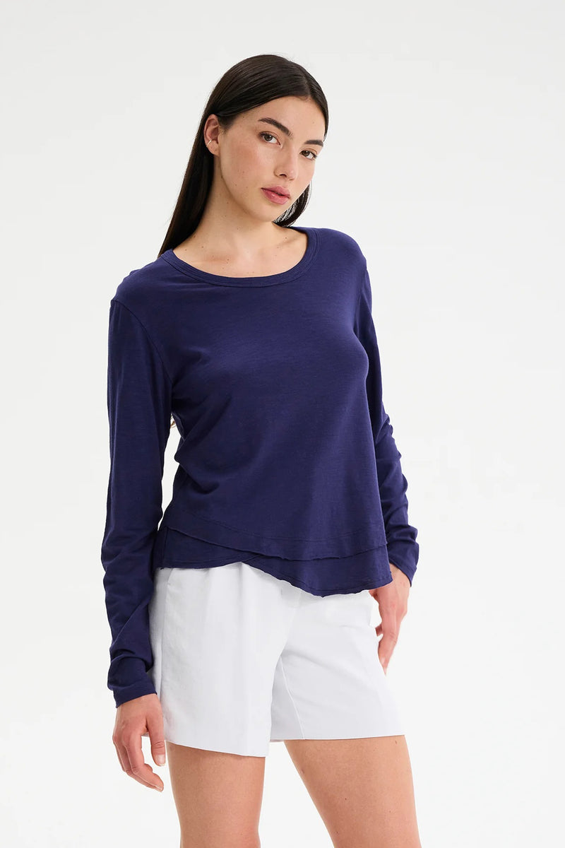 CHRLDR </br>Ava Long Sleeve Mock Layer Tee
