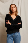 Velour V-Neck Sweatshirt