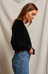 Velour V-Neck Sweatshirt