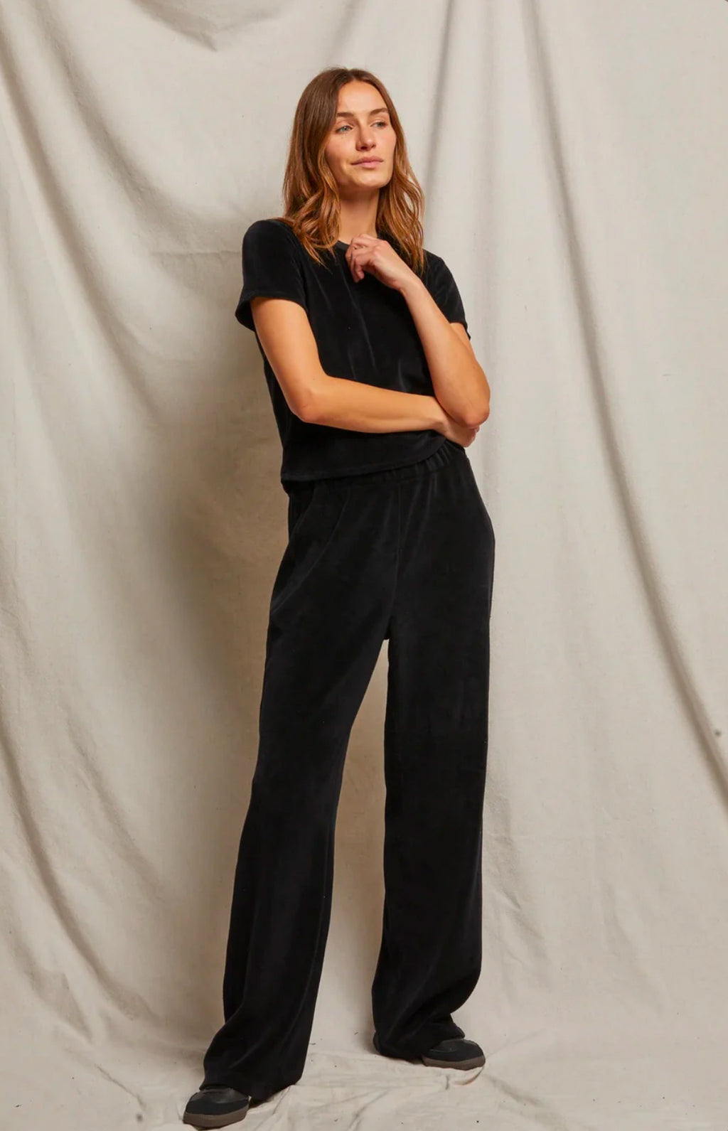 Holly Velour Wide Leg Sweatpant