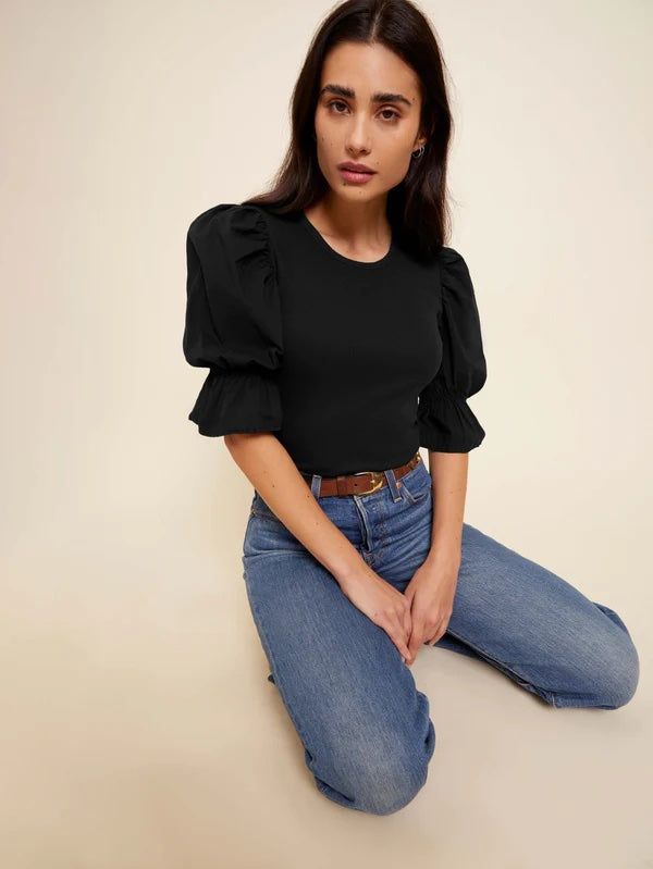 NATION </br>Kenzie Flounce Sleeve Tee