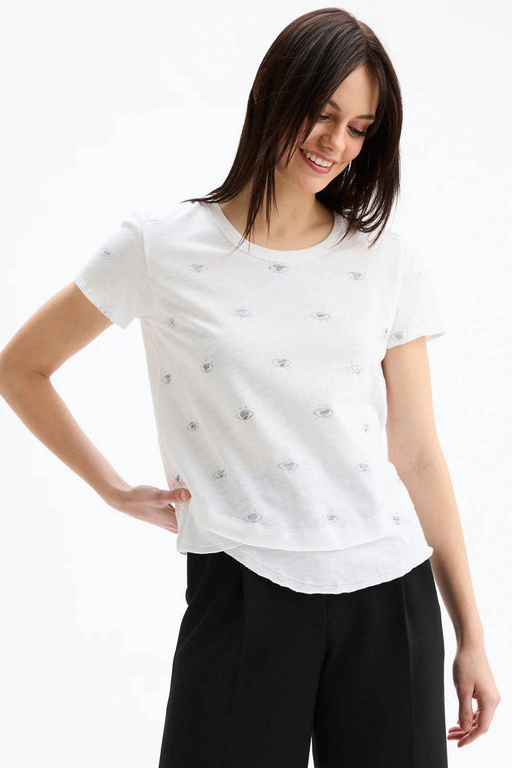 CHRLDR </br>Loving Eyes Ava Mock Layer Tee