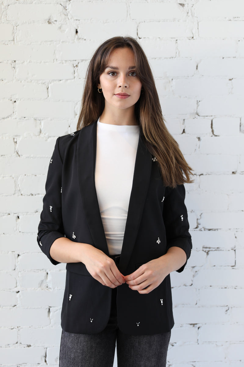 Rhinestone Detail Blazer