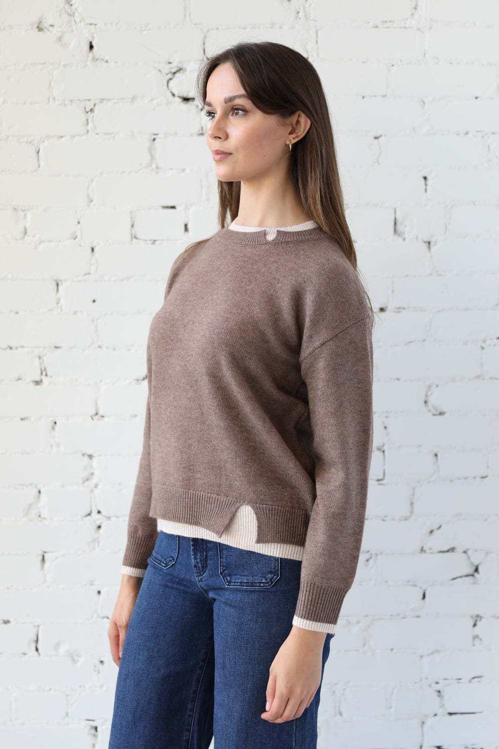 Distressed Layered Pullover