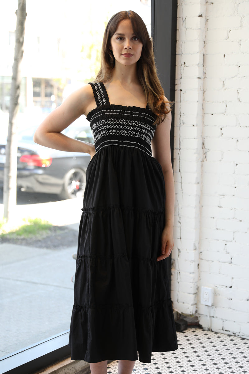 Cecile Smocked Tiered Dress