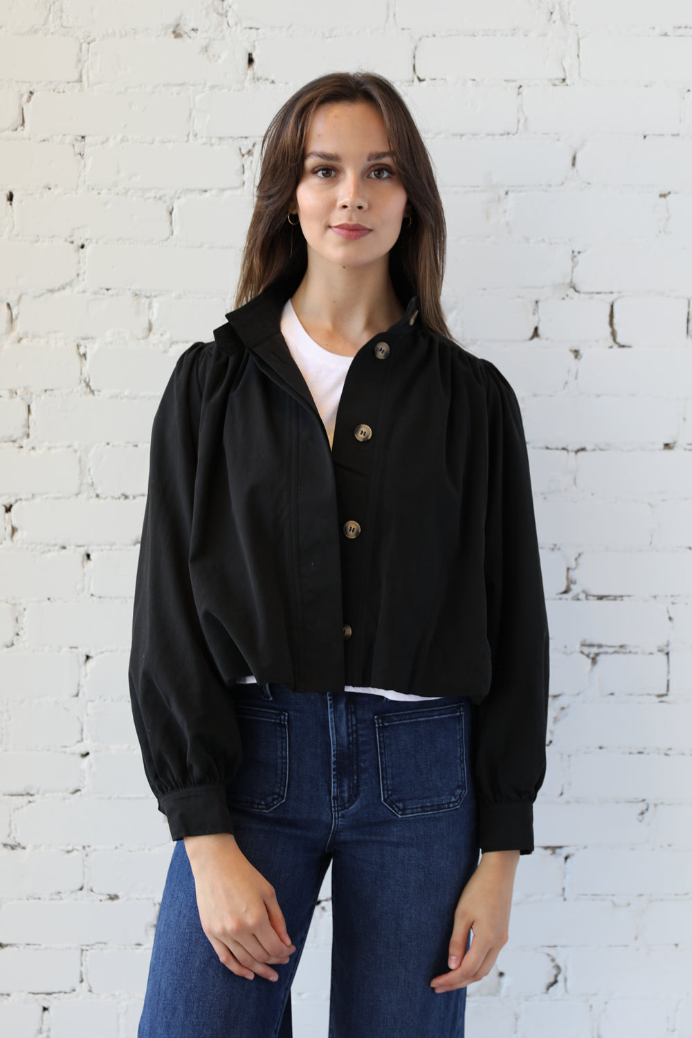 Short Balloon Trench Jacket