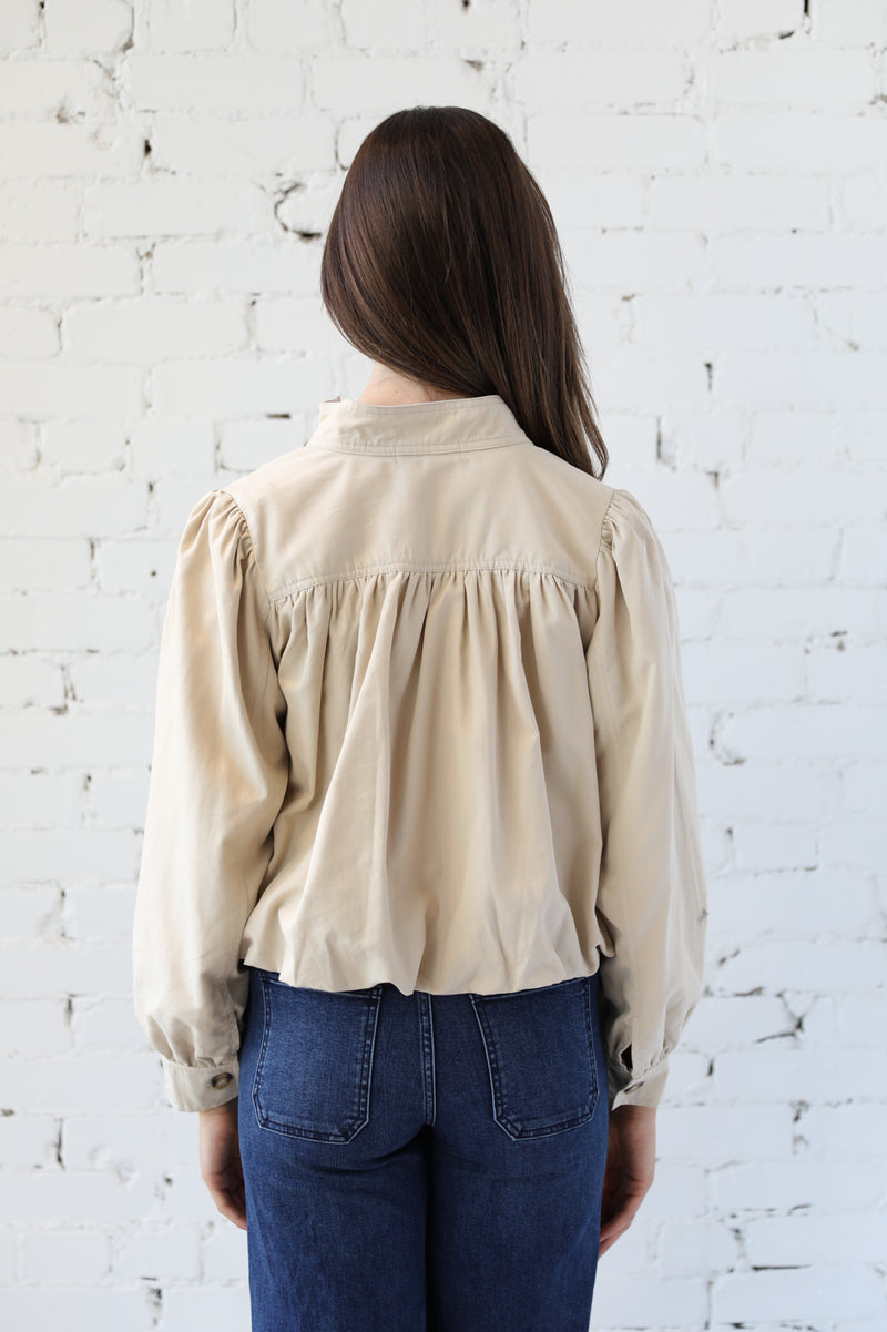 Short Balloon Trench Jacket