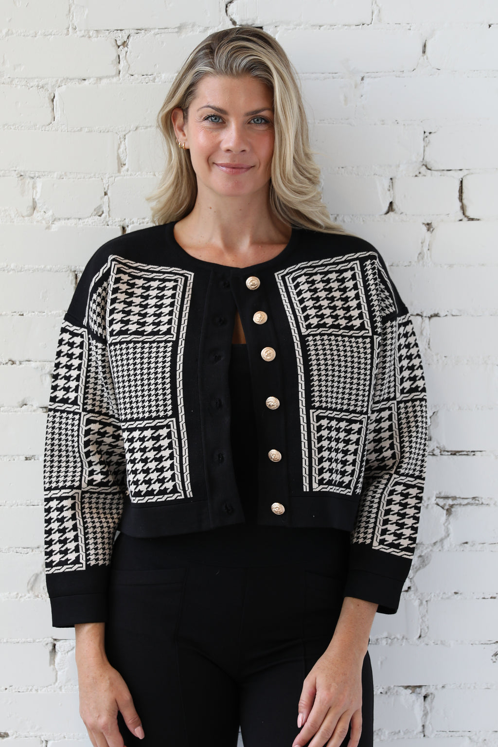 Houndstooth Cardigan