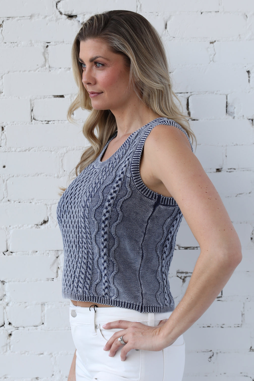 Ava Washed Sweater Vest