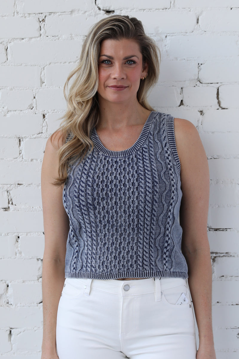 Ava Washed Sweater Vest