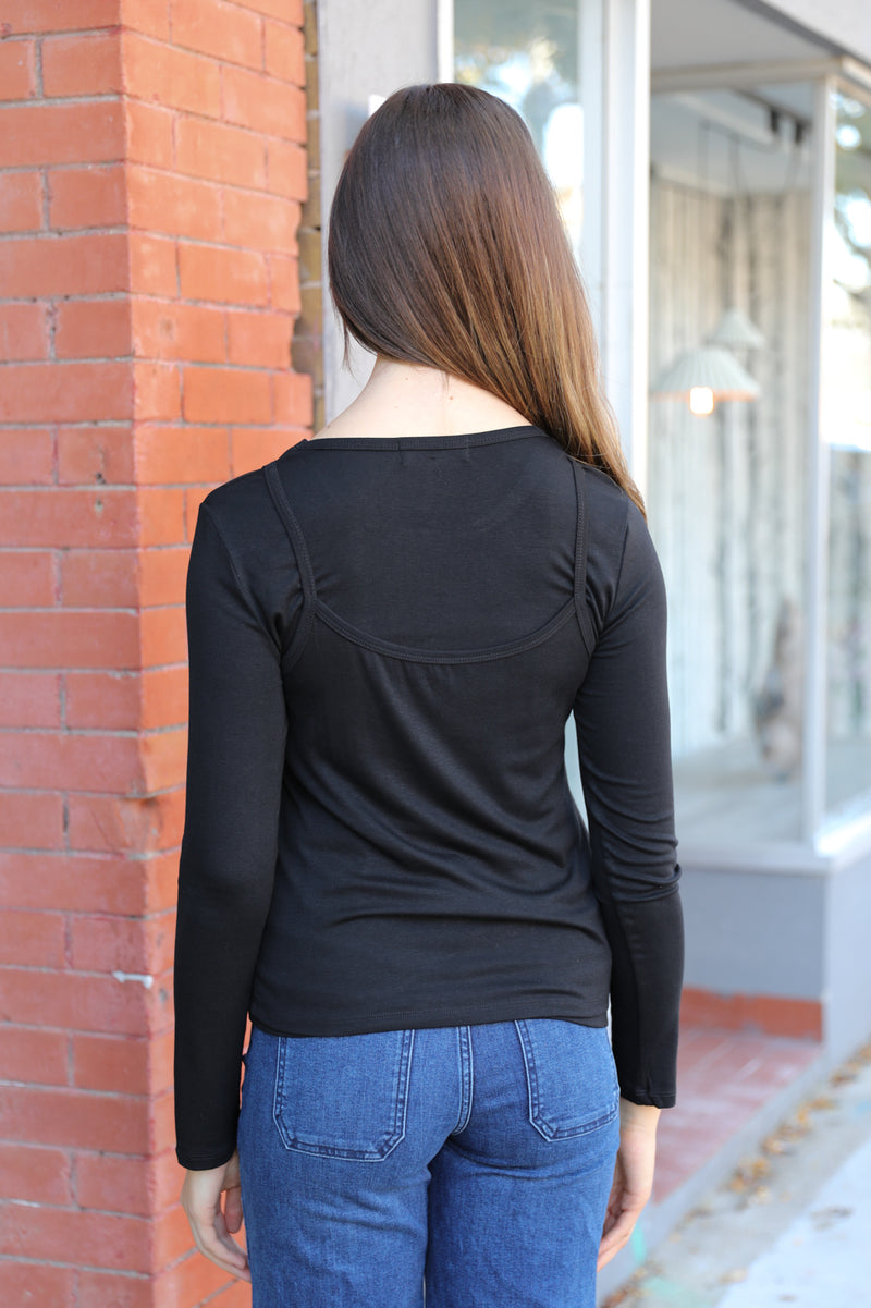 Meredith Long Sleeve Layered Top
