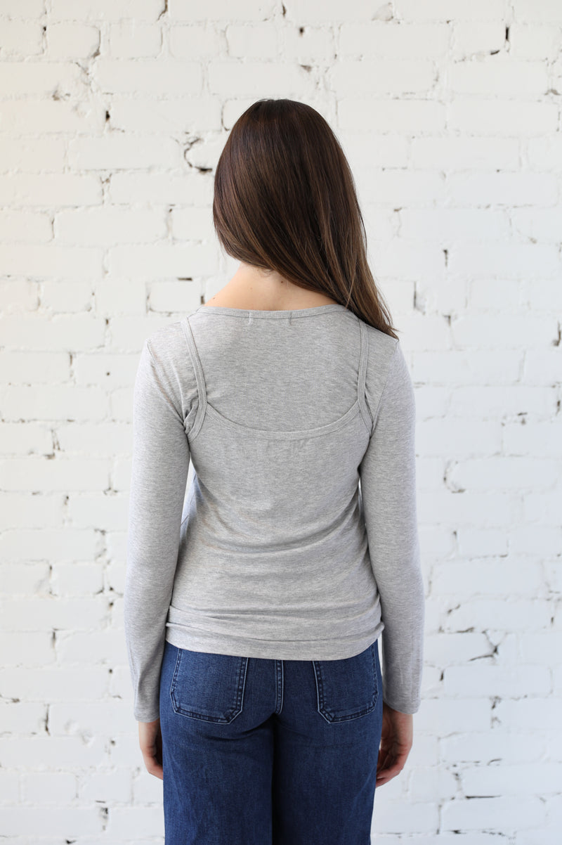 Meredith Long Sleeve Layered Top