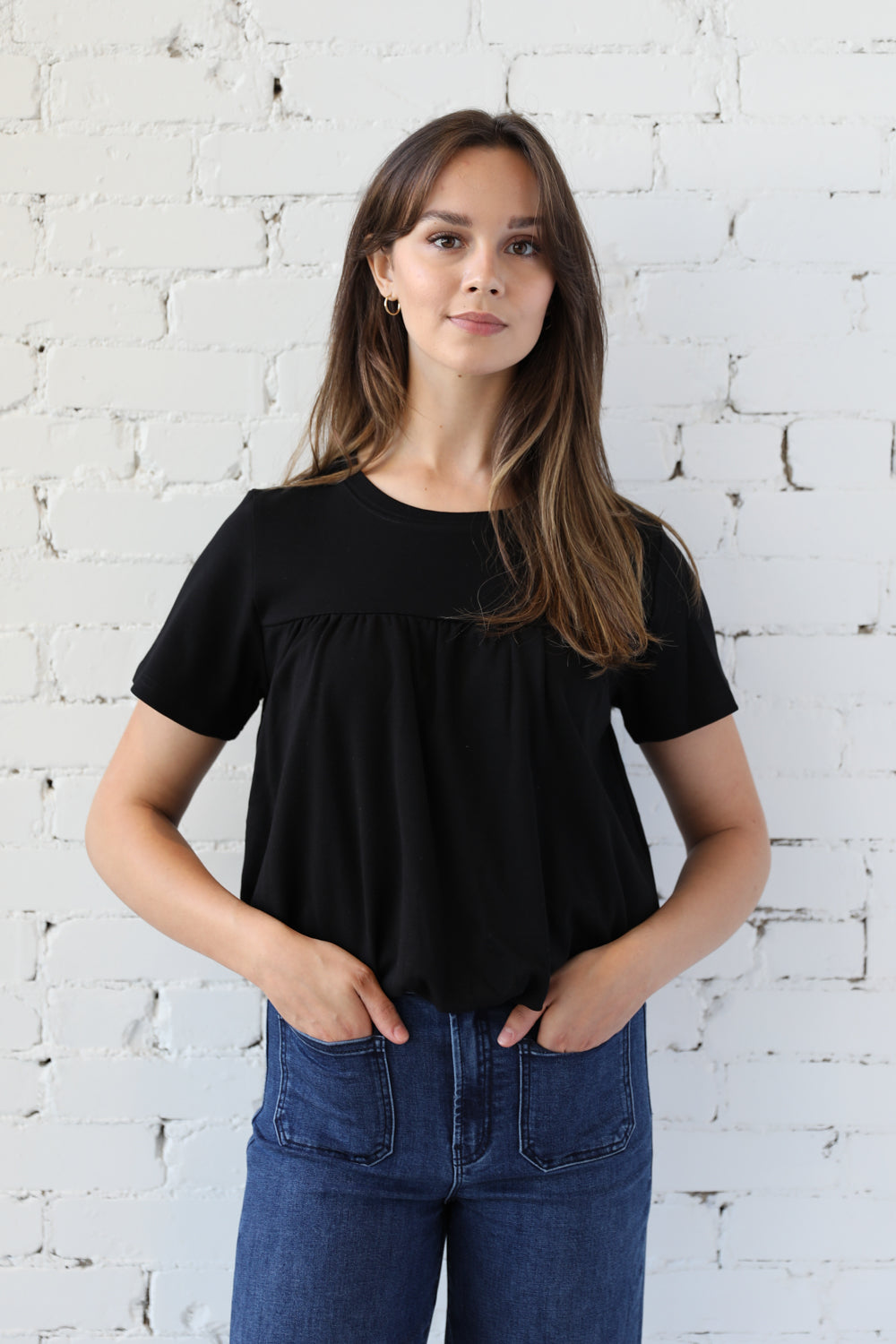 Essentials Bubble Hem Short Sleeve Tee