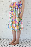 Button Down Pleated Maxi Skirt