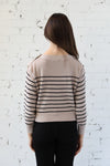 Shoulder Button Stripe Knit