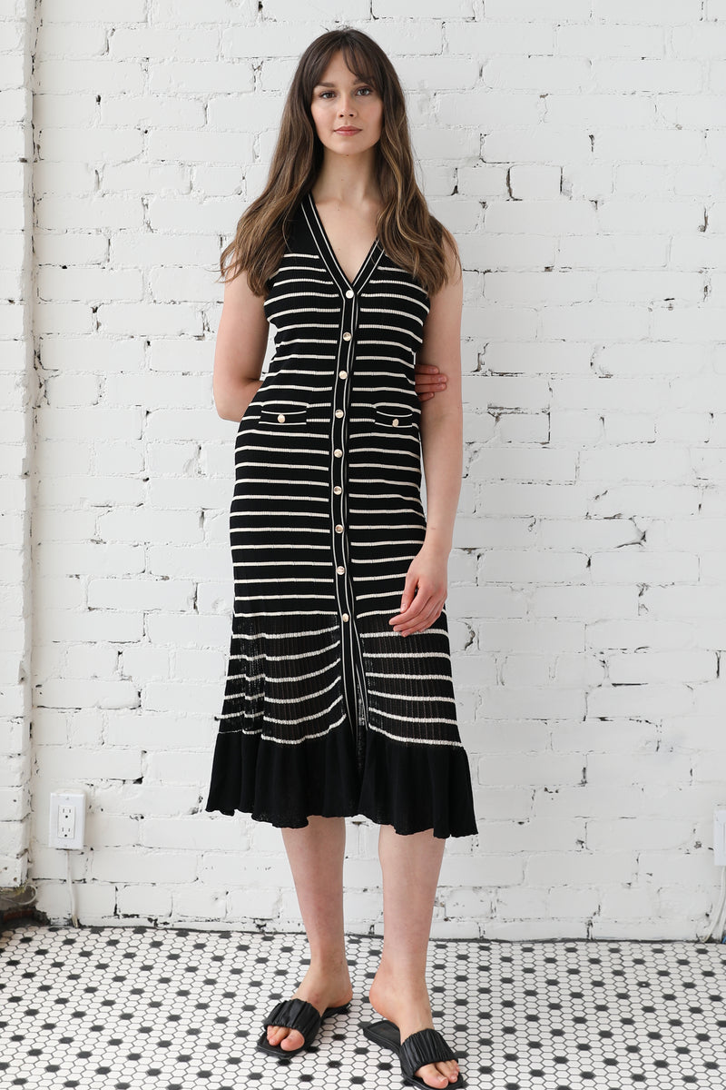 Veronica Stripe Button Down Dress