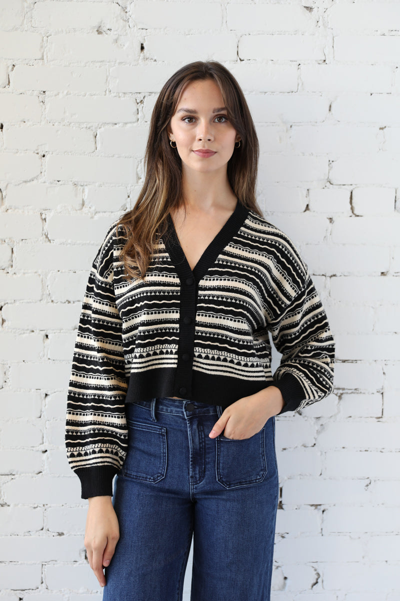 Macy Mixed Pattern Cardi