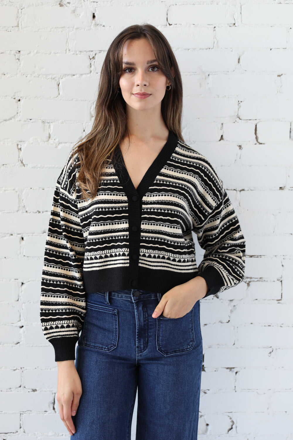 Macy Mixed Pattern Cardi