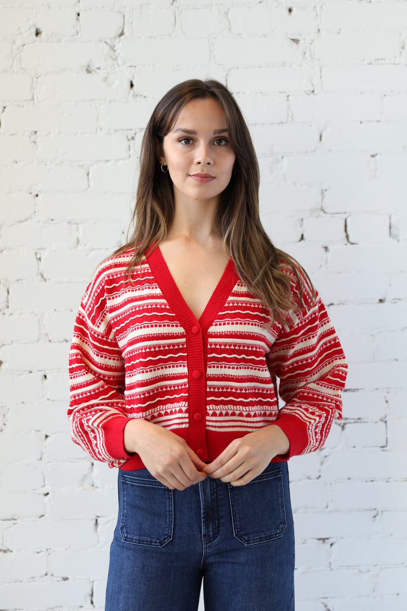 Macy Mixed Pattern Cardi