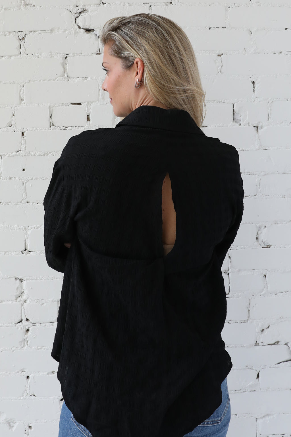 MARLEE </br>Bliss Twist Back Button Down