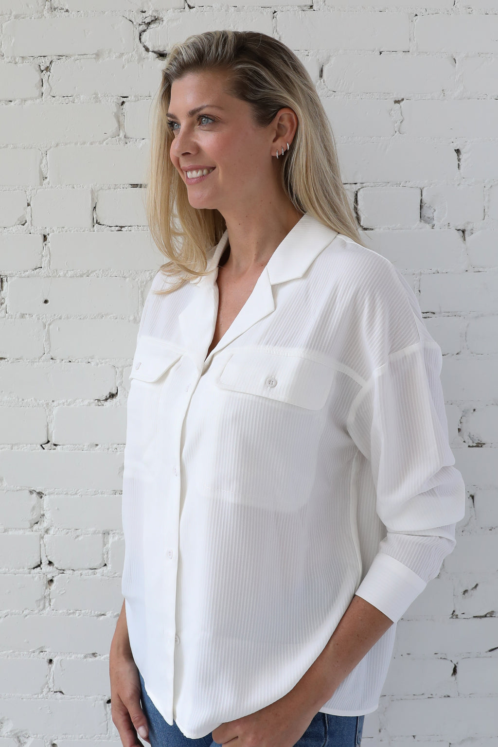 AVERY RAYNE </br>Notched Collar Double Pocket