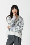 Animal Print V-Neck Knit