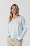 Puffy Hearts V-Neck Knit