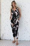 Sleeveless Crossover Front Jumpsuit