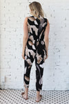 Sleeveless Crossover Front Jumpsuit