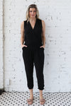 Sleeveless Crossover Front Jumpsuit