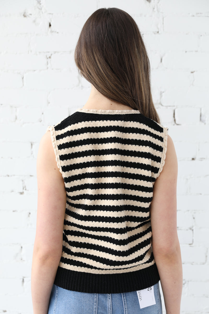 Stripe Knit Vest