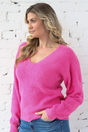 I Love You More V-Neck Knit Pullover