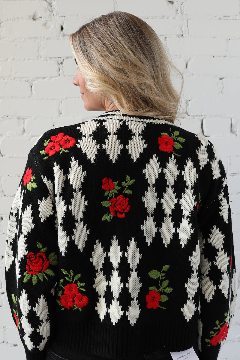 MARLEE </br>Embroidery Detail Cardi