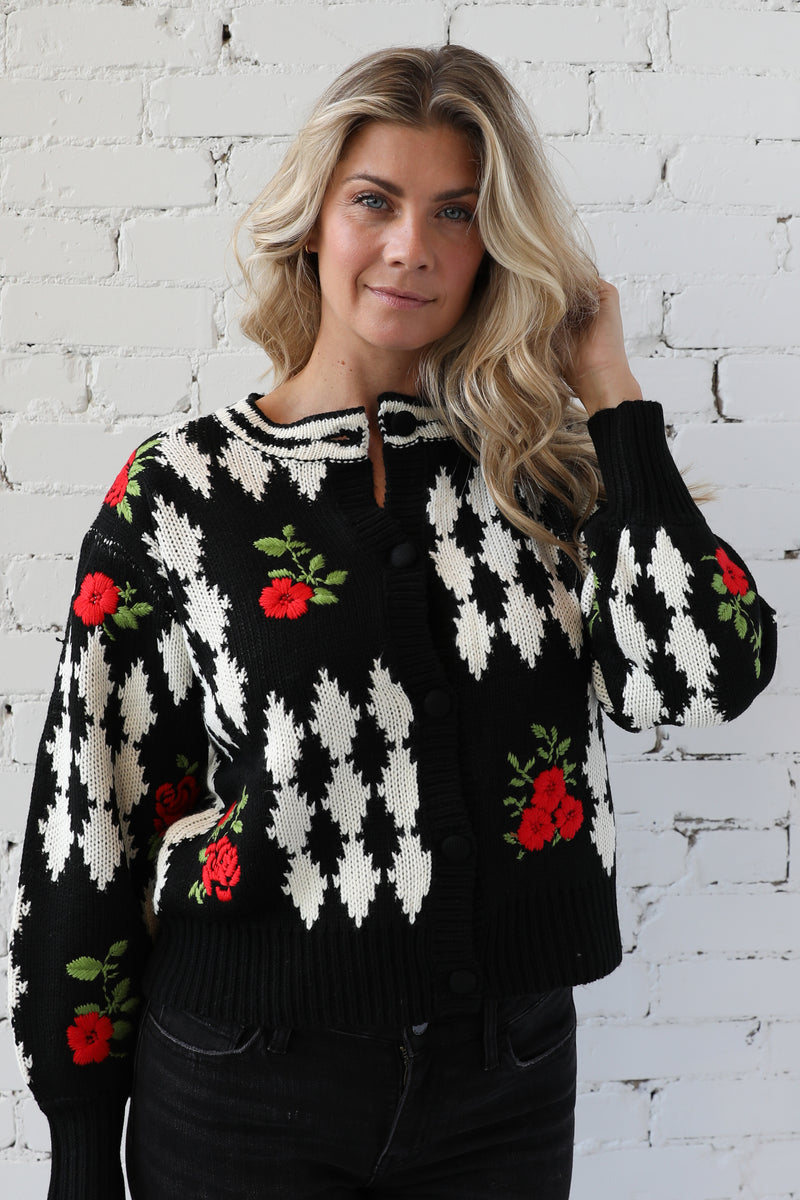 MARLEE </br>Embroidery Detail Cardi